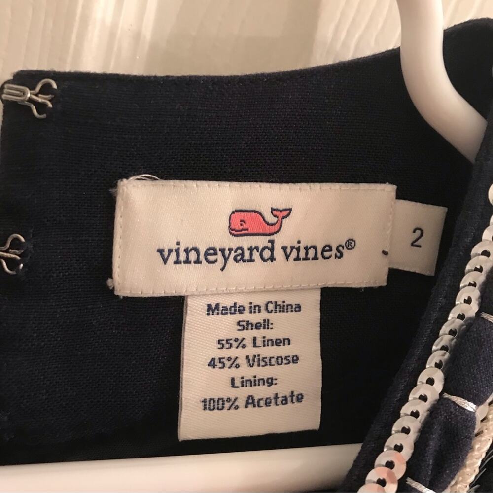 Vineyard Vines Metallic Sequin Dress Size 2 - Picture 2 of 8